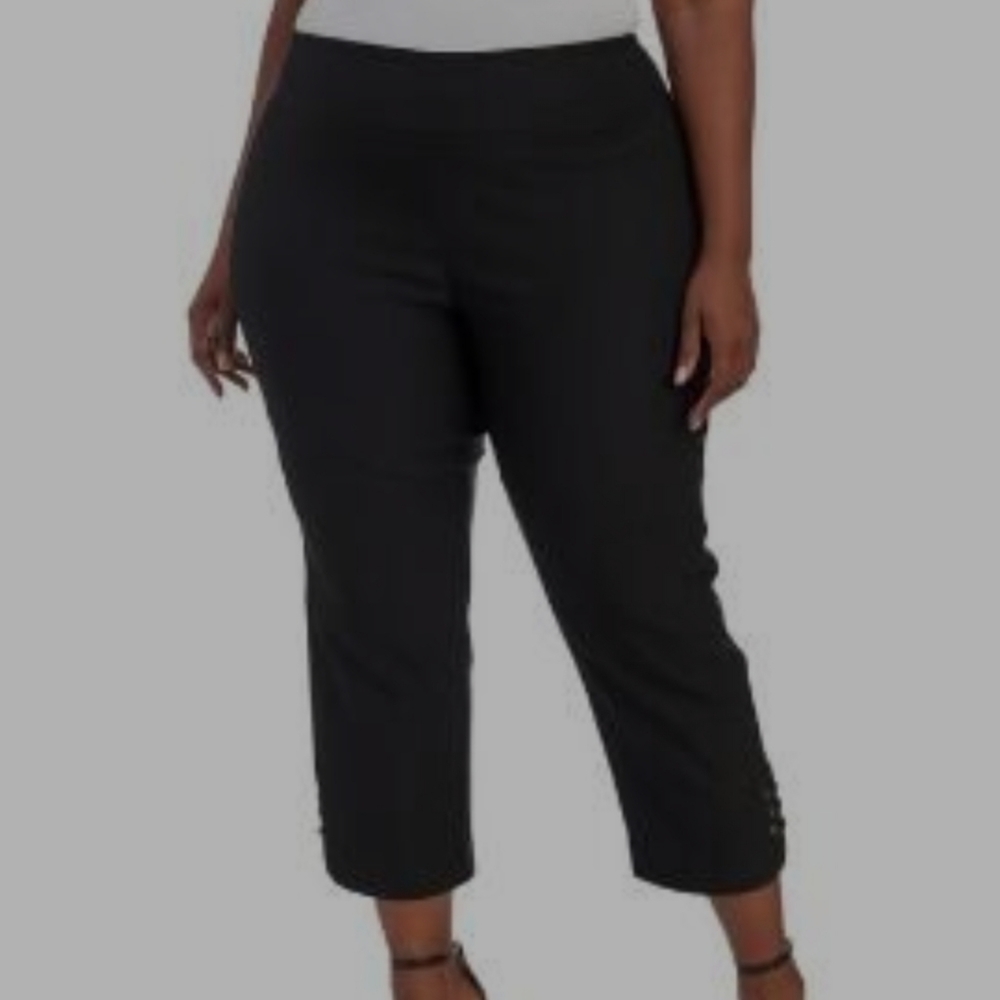 Navy Blue Pull on Crop Pants Size 22 NWT